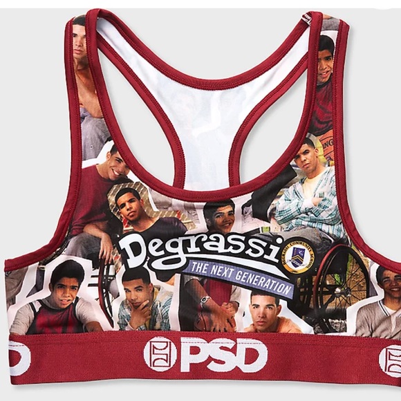 BNWT PSD Degrassi sports bra. size S. drake - Picture 1 of 3